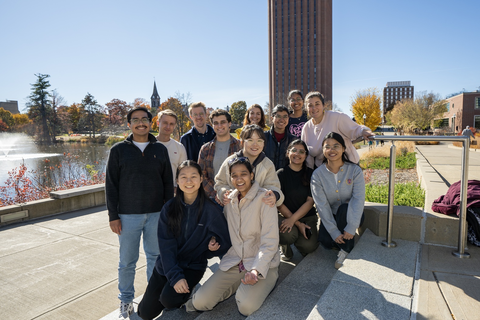 Grossmann Lab team photo on UMass campus